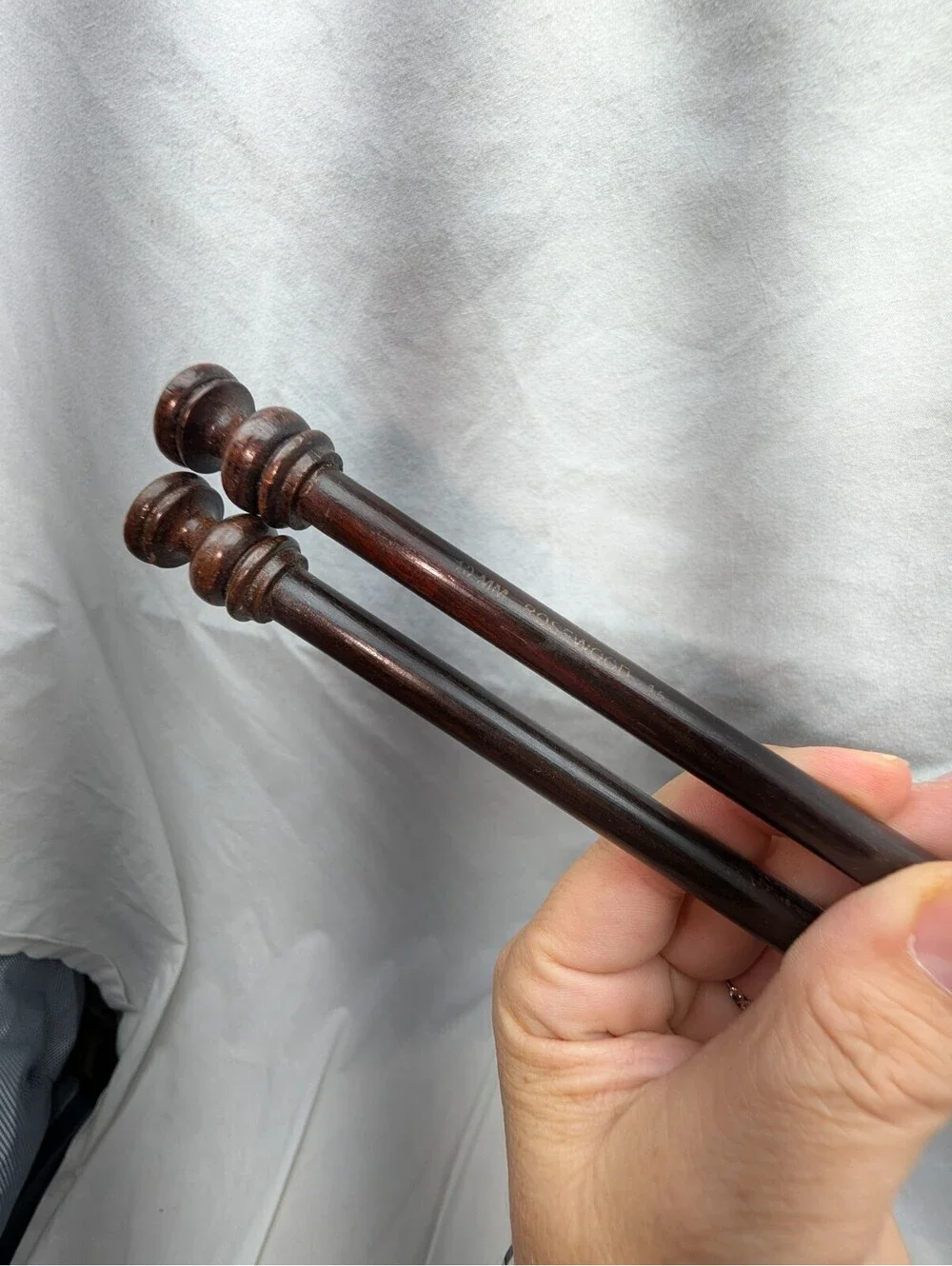 Rosewood 10mm 15 inch knitting needles